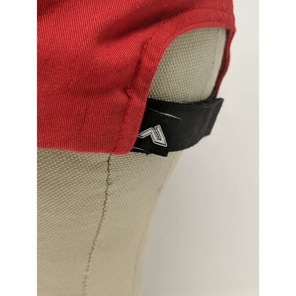 Pacific Headwear 302C Pro Model Strapback Hat Embroidered P Logo Red & Black - Picture 7 of 11